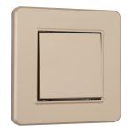 Выключатель одноклавишный Arte Milano SET16-1-30-1 shampan