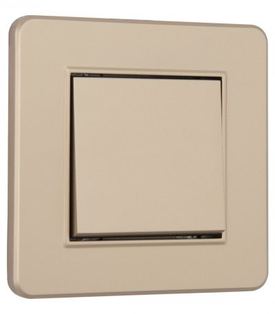 Выключатель одноклавишный Arte Milano SET16-1-30-1 shampan