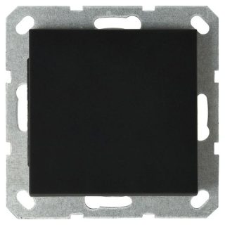Выключатель одноклавишный Jasmart с накладкой 10A 250V черный матовый (soft touch) G3011PB
