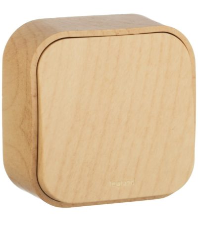 Выключатель одноклавишный Legrand Quteo 10A 250V дерево 782260