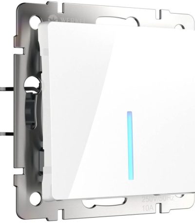 Выключатель одноклавишный проходной с подсветкой Werkel белый W1112101 4690389155079