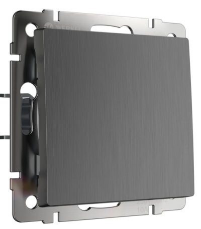 Выключатель одноклавишный проходной Werkel графит рифленый W1112004 4690389158391