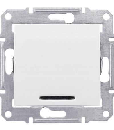 Выключатель одноклавишный с красной подсветкой Schneider Electric Sedna 10A 250V SDN0400321