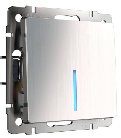 Выключатель одноклавишный с подсветкой Werkel глянцевый никель W1110102 4690389157608