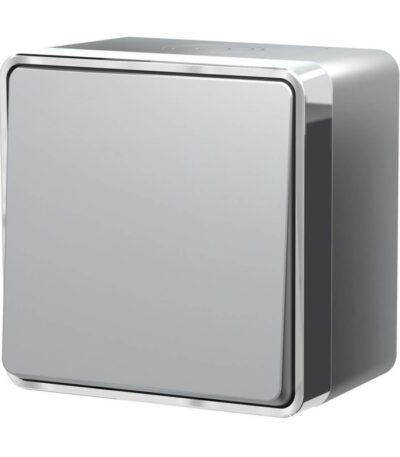 Выключатель одноклавишный влагозащищенный Werkel Gallant серебряный W5010206 4690389167089