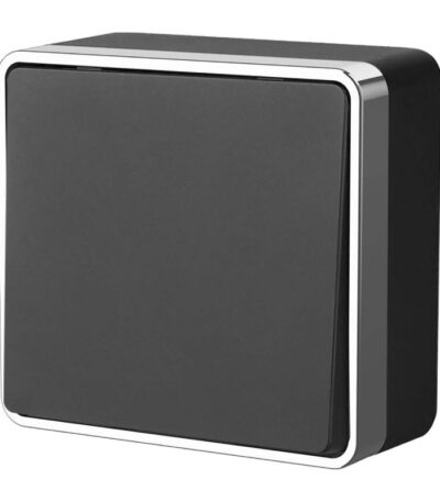 Выключатель одноклавишный Werkel Gallant черный/хром W5012035 4690389164101