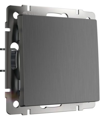 Выключатель одноклавишный Werkel графит рифленый W1110004 4690389158346