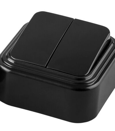 Выключатель Stekker PSW06-22-20 двухклавишный открытой установки 32745