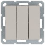 Выключатель трехклавишный 10A 250V с накладкой, цвет Тауп Jasmart G3031T