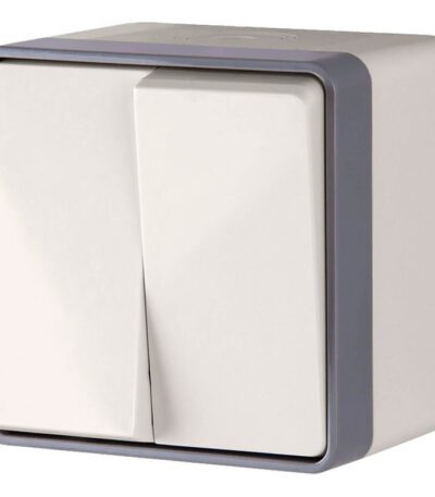 Выключатель Werkel двухклавишный влагозащищенный Gallant слоновая кость WL15-03-02 4690389102271