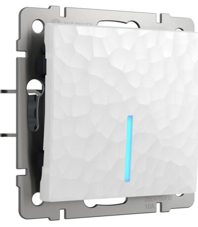 Выключатель Werkel Hammer одноклавишный проходной с подсветкой белый W1212101 4690389162084