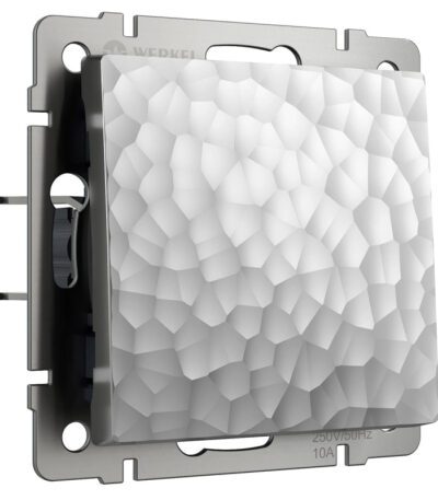 Выключатель Werkel Hammer одноклавишный проходной серебряный W1212006 4690389162046