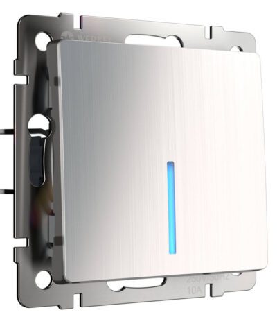 Выключатель Werkel одноклавишный проходной с подсветкой глянцевый никель W1112102 4690389157639