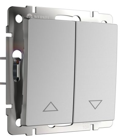 Выключатель жалюзи Werkel серебряный W1124506 4690389155987