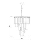 Подвесная люстра Delight Collection Helix KR0262P-10 black/clear