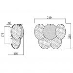 Настенный светильник iLamp Rivoli W15617-2 CR+MULT