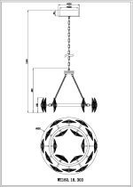 Подвесная люстра Wertmark Pamela WE160.18.303