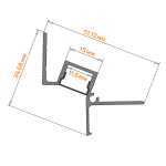 Профиль встраиваемый Wolta WAP-I-51/35/3000-В