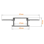 Профиль встраиваемый Wolta WAP-I-61/14/3000-A