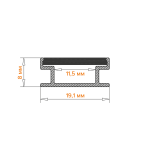Профиль встраиваемый Wolta WAP-I/F-19/8/2000-A