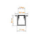 Профиль встраиваемый Wolta WAP-S-11/9/2000-A
