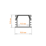Профиль накладной Wolta WAP-S-16/12/2000-W