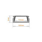 Профиль накладной Wolta WAP-S-16/6/2000-BW