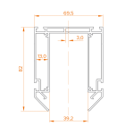 Профиль для натяжного потолка Wolta WAP-WML-TR2/01B