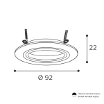 Встраиваемый светильник Wolta Alto WDL-GU5.3/01BL-R