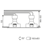 Встраиваемый светильник Wolta Alto WDL-GU5.3/01W-02