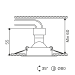 Встраиваемый светильник Wolta Alto WDL-GU5.3/01W-S