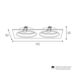 Встраиваемый светильник Wolta Alto WDL-GU5.3/02BL-02