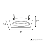 Встраиваемый светильник Wolta Alto WDL-GU5.3/02BL-S