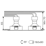 Встраиваемый светильник Wolta Alto WDL-GU5.3/02W-02