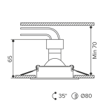 Встраиваемый светильник Wolta Alto WDL-GU5.3/02W-S