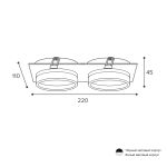 Встраиваемый светильник Wolta Luce WDL-GX53/06BL-02