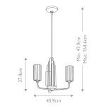 Люстра на штанге Kichler Kimrose QN-KIMROSE3-PN