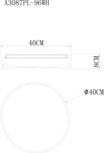 Потолочный светодиодный светильник Arte Lamp Zibal A3087PL-96WH