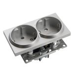 Розетка 2-местная с/з с защитной шторкой Stekker Катрин 39584