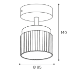 Накладной спот WOLTA Muse WSL-GX53/19BG-2