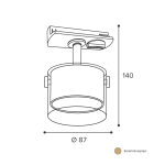 Трековый однофазный светильник Wolta Oro WTL-GX53/07G
