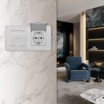 Розетка Arte Milano SET16-2-41-1x2 silver