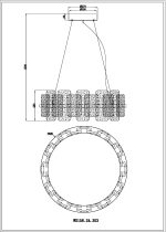 Подвесная люстра Wertmark Nelly WE158.24.303