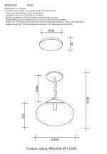 Подвесной светильник Crystal Lux MALAGA SP1 D360 CHROME