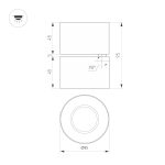 Спот Arlight SP-POINT-SURFACE-R85-12W Warm3200-MIX (BK, 15 deg, 230V) (IP20 Металл) 058607