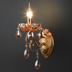 Бра Eurosvet 10109/1 бронза/тонированный хрусталь Strotskis