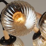 Люстра на штанге Reluce 04886-0.3-08 BK+WOOD