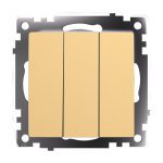 Выключатель 3-клавишный Stekker Катрин GLS10-7108-08 49219