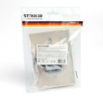 Розетка 2-местная с/з с крышкой Stekker Эрна PST16-9015-02 49137