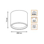 Потолочный светодиодный светильник Gauss Overhead HD025